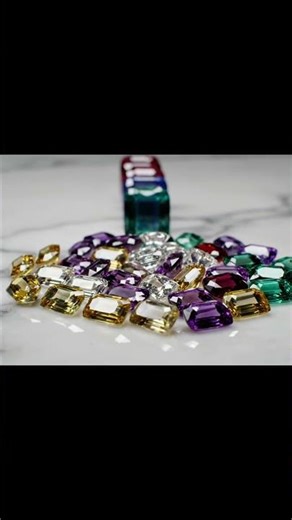 Watch These Gemstones Fall Like Dominoes… So Satisfying! 💎 #asmr #relaxing #gemtone #gemtherapy #ai