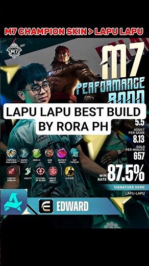 M7 Champion Skin LAPU-LAPU 🏆 Edward's Signature Hero Finally Gets the Skin! | MLBB
