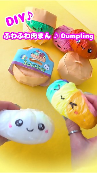 DIY Paper Dumpling Squishy 🥟☁️ So Fluffy! #shorts #asmr #dumplingsquishy