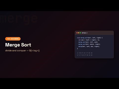 C in 100 Seconds: Merge Sort | Episode 54