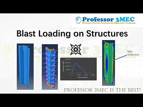 Blast Loading 💥 on Structures through ABAQUS CAE: Step by Step Tutorial (high strain rate loading)