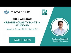 Creating Quality Plots in Studio RM I Jamieson Woolcock, Geology Consultant I Datamine Webinar