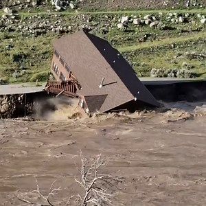 Dramatic footage of record flooding in Yellowstone National Park shows a house collapsing into the river. The park had to close for the first time in 34 years. | DW News