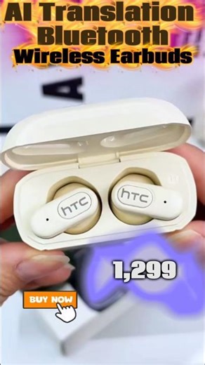 AI Translation Bluetooth Earbuds Wireless HTC Headphones with Noise Cancelling & Clear Sound #shorts