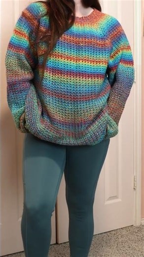 🌈💚 rainbow crochet sweater
