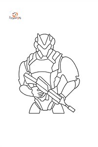 Coloriage Fortnite Omega ♥ En ligne ou imprimer gratuit