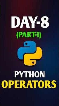 Python Operators Part 1Ee video lo Arithmetic and Comparison operators ni simple ga explain chesanu.