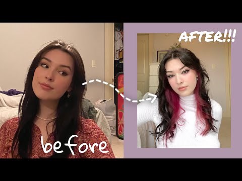 bleaching my hair for the first time EVER!!!!!! (black to pink hair transformation)