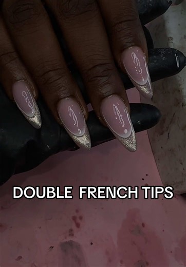 Watch me work double Line French tips nails #asmrnails #asmr #naildesigns #nailtech #nailartist