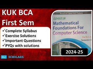 introduction to Mathematical Foundations for computer Science | KUK BCA first Sem 24-25 | BCA MFCS