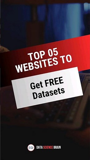 Top 05 Websites to get FREE Datasets #datasets #datascience #datascienceproject #shorts #ai #python