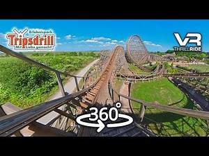 Mammut Holz-Achterbahn Tripsdrill onride POV 360 fixed Cam VR Roller Coaster Meta Quest