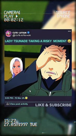 LADY TSUNADE TAKING A RISKY MOMENT 😅