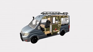 VW Crafter MWB Van Conversion by Evo Design - 3D model by evomotiondesign