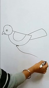 How to Draw a Bird 🐦 | Simple Step by Step Tutorial #shorts #shortsfeed #drawing