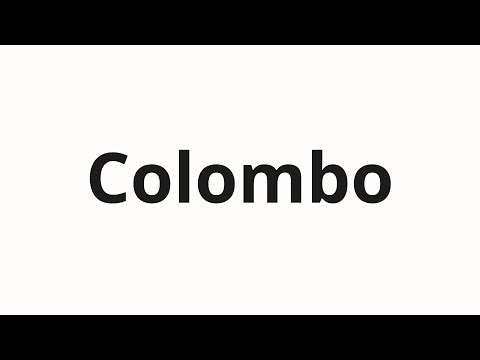 How to pronounce Colombo
