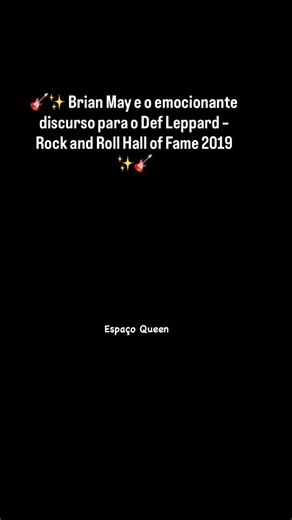 🎸✨ Brian May e o emocionante discurso para o Def Leppard – Rock and Roll Hall of Fame 2019 ✨🎸 Em 2019, o lendário Brian May, guitarrista do Queen, subiu ao palco do Rock and Roll Hall of Fame para introduzir o Def Leppard — e o que se seguiu foi um dos discursos mais sinceros e emocionantes já vistos na cerimônia. Com a voz serena e o carisma que o mundo conhece, Brian relembrou a trajetória da banda com profunda admiração. Falou sobre a força, a amizade e a resiliência do Def Leppard, que enf