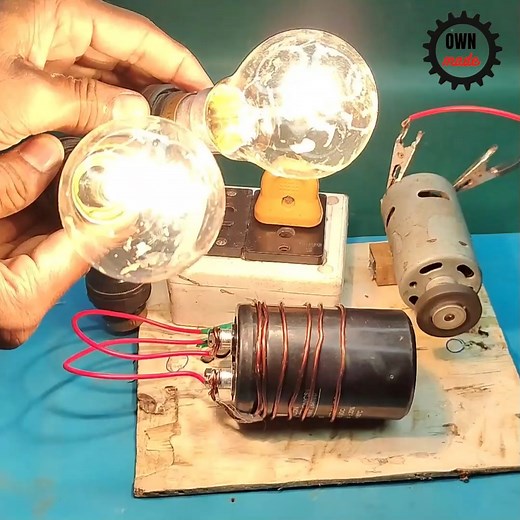 big capacitor into power generator #capacitor #230vgenerator | OWN made