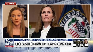 Former law student and former court clerk of Amy Barrett Alexa Baltes shares her thoughts on the Barret’s conformation: “I think people tuning in to the hearings this week who are otherwise unfamiliar with her and her record will conclude that she is not only brilliant and well qualified but a person of incredible character.” | Fox & Friends
