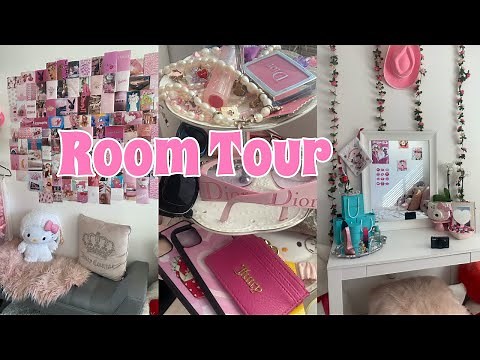 MY PINK Y2K ROOM TOUR | girly, hello kitty, 2000's aesthetic
