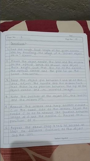 physics class 12th experiment:to find the focal length of convex mirror,using a convex lens❤️❤️☺️☺️