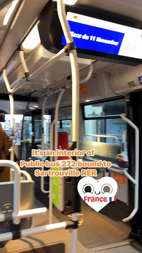 It’s Public bus 272 Interior at Argenteuil France #highlightsシ゚ #public #transport #fypシ゚ #communitysupport #digitalcreator #rosetaganahan | Rose Taganahan