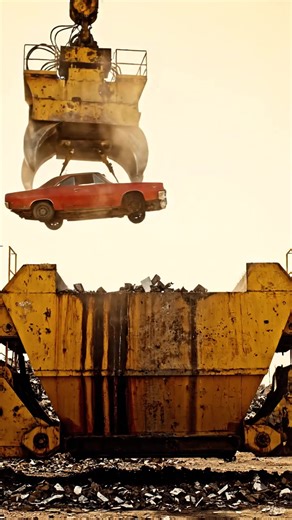 “Goodbye, legend. The crusher doesn’t spare anyone — not even the classics. 😮💥” #ScrapYard #SatisfyingVideo #MetalCrush #MachinePower #IndustrialFootage #RealisticReel #FactoryLife #ViralVideo #CCTVUSA #CrushingMoments | Real Hero Moments