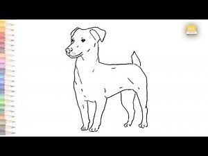 Jack Russell Terrier Dog drawing easy | How to draw Jack Russell Terrier Dog step by step