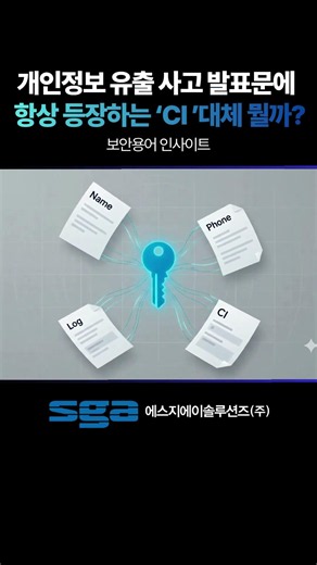 개인정보 유출 기사에 매번 등장하는 CI, 대체 뭘까? I 보안용어 인사이트 #1‪@SGA솔루션즈‬ #CI #개인정보보호 #shorts
