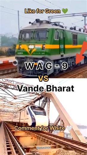 WAG-9 vs Vande Bharat: Race! 😱⚡ | Goods vs Passenger Battle 🇮🇳 #shorts #indianrailways