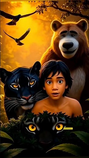 Mowgli vs Shere Khan–Jungle’s Most Thrilling Fight Story |3D Animated Hindi Tale #shorts”