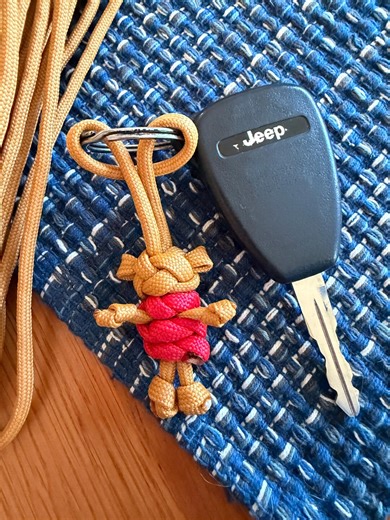 Winnie the Pooh Paracord Lanyard Keychain | Red Yellow Braid Accent - Etsy