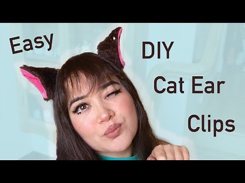 How to Make CAT EAR HAIR CLIPS: Easy DIY Cat Ears (with no sew alternative)