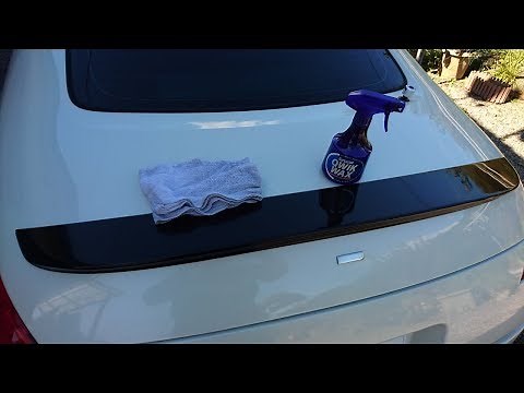 リアスポイラーを缶スプレー塗装、取り付け