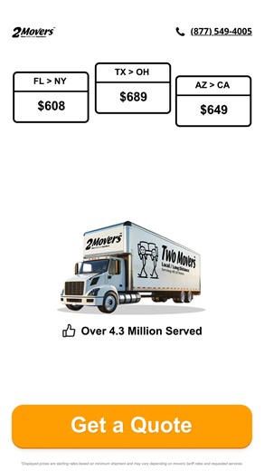 🌎 𝗡𝗔𝗧𝗜𝗢𝗡𝗪𝗜𝗗𝗘 𝗠𝗢𝗩𝗜𝗡𝗚 𝗠𝗔𝗗𝗘 𝗦𝗜𝗠𝗣𝗟𝗘 𝗪𝗵𝗲𝘁𝗵𝗲𝗿 𝘆𝗼𝘂’𝗿𝗲 𝗿𝗲𝗹𝗼𝗰𝗮𝘁𝗶𝗻𝗴 𝗮𝗰𝗿𝗼𝘀𝘀 𝘁𝗼𝘄𝗻 𝗼𝗿 𝗮𝗰𝗿𝗼𝘀𝘀 𝘁𝗵𝗲 𝗰𝗼𝘂𝗻𝘁𝗿𝘆, 𝟮𝗠𝗼𝘃𝗲𝗿𝘀® 𝗶𝘀 𝘆𝗼𝘂𝗿 𝗼𝗻𝗲-𝘀𝘁𝗼𝗽 𝘀𝗼𝗹𝘂𝘁𝗶𝗼𝗻 𝗳𝗼𝗿 𝘀𝗮𝗳𝗲, 𝗮𝗳𝗳𝗼𝗿𝗱𝗮𝗯𝗹𝗲, 𝗮𝗻𝗱 𝗲𝗳𝗳𝗶𝗰𝗶𝗲𝗻𝘁 𝗺𝗼𝘃𝗶𝗻𝗴. 📦 MOVING COST CALCULATOR Enter your ZIP codes and instantly see your rate - no waiting, no calls, no confusion. Find licensed and insured movers serving all 50 states! 💪 Why 2Movers®? ✔ 