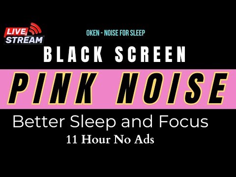 Relaxing Pink Noise Black Screen | Perfect for Focus & Deep Sleep - 11 Hours - No Ads