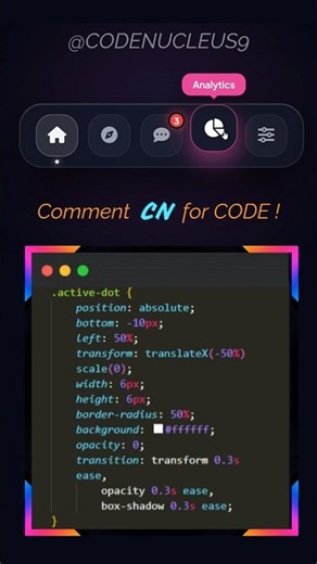 🥶🔥 CSS New* NavBar Tooltip is VERY Insane || HTML CSS JS #coding #webdevelopment #htmlcssjs #shorts