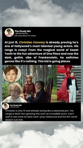 At just 15, Christian Convery is already proving he’s one of Hollywood’s most talented young actors.