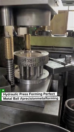 Hydraulic Press Forming Perfect Metal Ball #precisionmetalforming