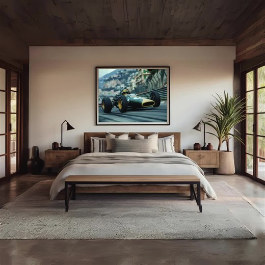 Lotus 49B Racing Poster: Jim Clark Monaco Grand Prix (digital Print) - Etsy