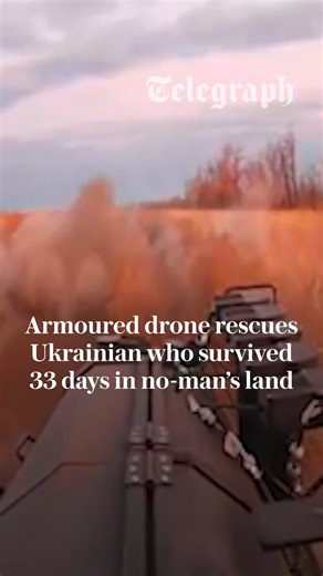 🔴 Armoured drone saves wounded Ukrainian soldier from no-man’s land ‘Coffin on wheels’ travels 40 miles behind enemy lines to rescue serviceman trapped for a month Find out more ⬇️ https://www.telegraph.co.uk/world-news/2025/11/17/robot-coffin-on-wheels-saves-ukrainian-soldier-trapped/ | The Telegraph