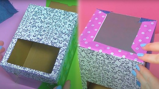 Craft a DIY Organizer from Cardboard and Old Jeans