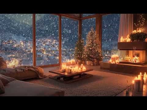 Calm Candlelight Christmas – Soft Piano & Cozy Fire Ambience for Restful Nights