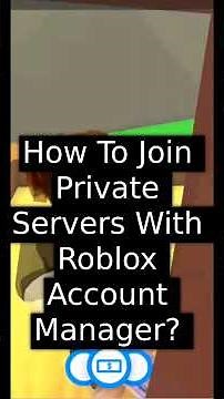 How To Join Private Servers With Roblox Account Manager? #roblox #robux #robloxshorts #robloxedit