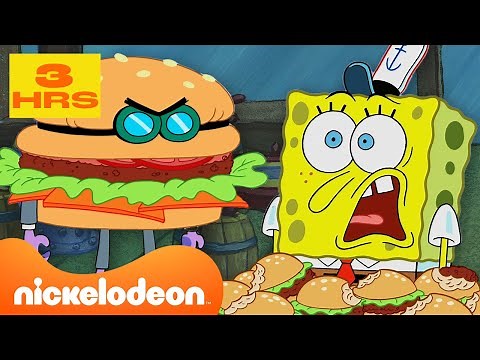 SpongeBob | Tłusty Krab, zestawienie WSZECHCZASÓW 🍔 | Trzy godziny | Nickelodeon Polska