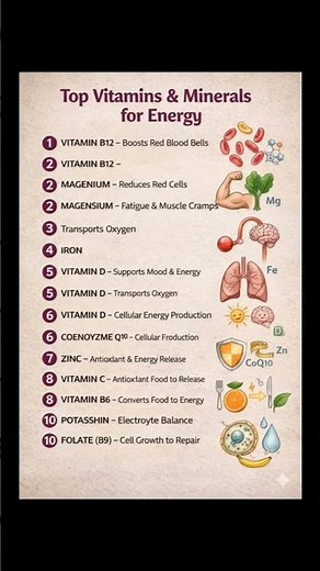 Top Vitamins & Minerals for Energy | Natural Energy Boost Nutrients Guide