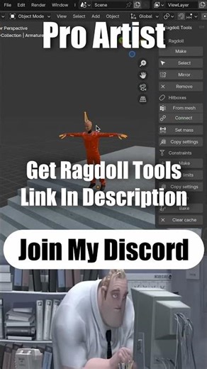 Noob vs Pro Artist: Making Ragdolls #blendertutorial #blender #blendercommunity #blender3d #b3d