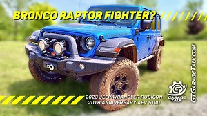 Talk about celebrating in style, Jeep didn’t mess around when commemorating the 20th anniversary of the Rubicon trim on the Wrangler model, this AEV Level II is proof! More than just a decal package like so common is the theme for anniversary editions, Jeep pulled out the stops for the 20th anniversary of the Wrangler Rubicon. All 20th-anniversary models get special badges and the updated grille that matches all 2024 year model vehicles, but the very rare AEV Level II versions of this anniversar