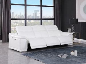 DivanItalia 9762 Top Grain Italian Leather Power Reclining Sofa - Three Recliners Product Showcase