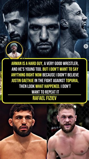 Rafael Fiziev Hesitant to Predict Justin Gaethje vs. Arman Tsarukyan: "I Don't Want to Repeat It"